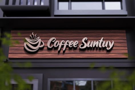 Coffee Shop Signage, Shop Board Design, Name Board Design, Coffee Shop Signs, Name Board, Signage Board, Company Signage, Metal Signage, Signage Signs