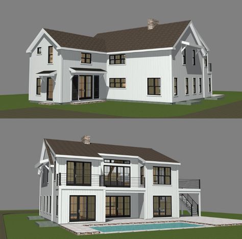 L Shaped Floor Plan Advantages – Yankee Barn Homes L Shaped House Plans, Sloping Lot House Plan, Yankee Barn Homes, Open Floor Concept, L Shaped House, Ranch Style House Plans, Barndominium Floor Plans, Entertainment Area, Barn Homes