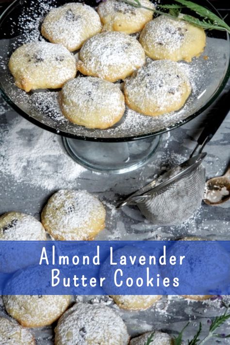 Lavender Butter Cookies, Lavender Baked Goods, Lavender Tea Bread Recipe, Herbal Baking, Festival Desserts, Lavender Cookies Recipe, Lavender Sugar Cookies, Lavender Treats, Lavender Baking