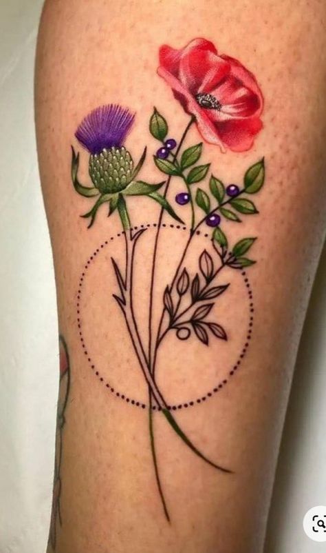 Scottish Tattoos For Women, Daschund Tattoo, Spoon Tattoo, Thistle Flower Tattoo, Quilt Tattoo, Scotland Tattoo, Scottish Thistle Tattoo, Scottish Tattoo, Scottish Tattoos