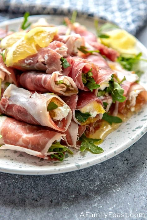 Prosciutto Rolls, Appetizer Dips Cold, Prosciutto Roll, Celebration Recipes, Antipasto Recipes, Cold Appetizers Easy, Cauliflower Chowder, Fig Preserves, Appetizers Easy Dips