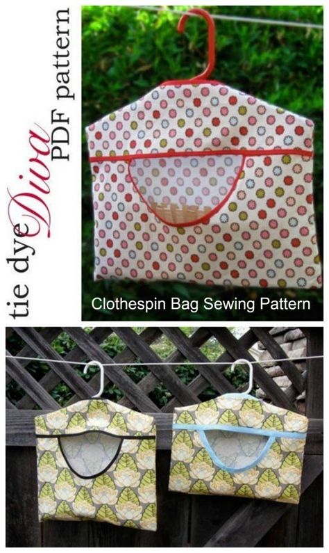 Sewing pattern for a clothes pin or pegs bag to hang on your washing line. Peg bag sewing pattern. Also good to collect up all the socks when the washing is dry. A good practical item that often sells well at craft fairs. Sew to sell sewing pattern. #BagSewingPattern #EasySewingPattern #QuickSewingPattern #EasyBagPattern #SimpleBagPattern #ClothesBagPattern #ClothesPegSewingPattern #BeginnerSewingPattern Peg Bag Sewing Pattern, Phone Case Sewing, Clothes Pin Bags, Sewing Patterns Bags, Peg Bags, Pin Bag, Bag Sewing Patterns, Clothespin Bag, Sewing To Sell