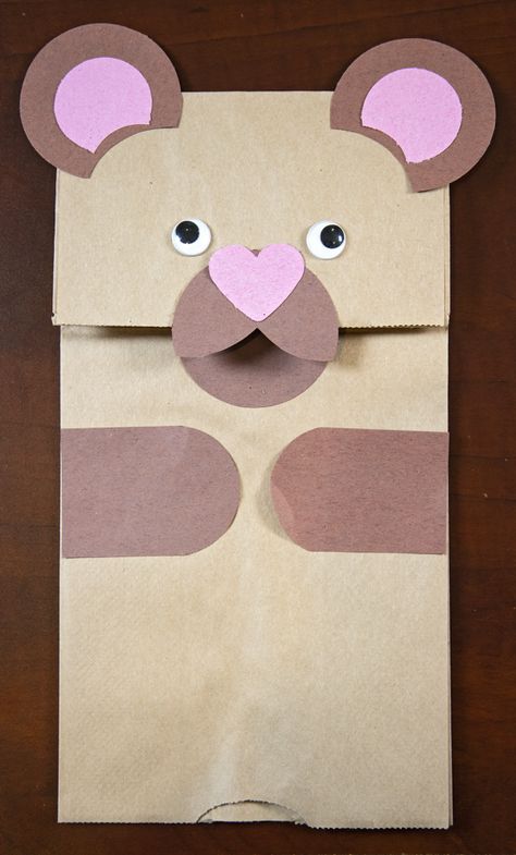 Simple Puppets, Brown Lunch Bag, Make Paper Bag, Art In The Park, Puppets For Kids, Paper Bag Crafts, Paper Bag Puppets, Puppet Making, Kids Lunch Bags