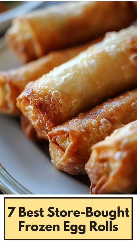 A close-up of crispy frozen egg rolls on a plate, showcasing their golden-brown texture and savory filling, perfect for a quick snack or appetizer. Mini Egg Rolls, Frozen Egg Rolls, Deep Fried Egg, Vegetable Egg Rolls, Pork Egg Rolls, Chicken Egg Rolls, Vegetable Spring Rolls, Game Snacks, Feel Good Food