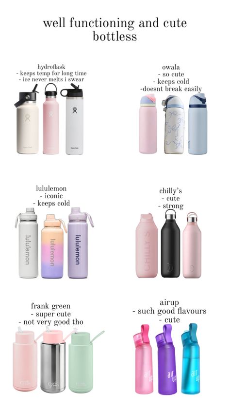 Green Water Bottle, Girly Christmas Gifts, Everyday Bag Essentials, Trendy Water Bottles, Room Organisation, Sephora Skin Care, Amazon Hacks, Cute Water Bottles, Pretty Mugs