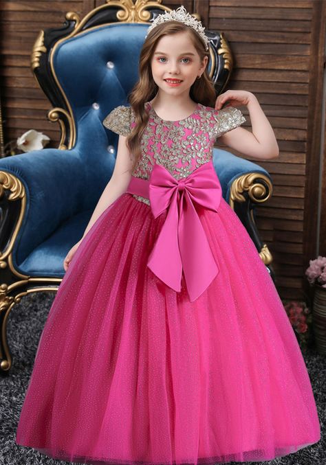 Item NO.: ZX_W8002Price: US$ 14.54Category: Kids Girl > Kids Girl DressesColor: Red, rose, blue, purpleSize: 120cm, 130cm, 140cm, 150cm, 160cm, 170cmDescription: Cotton Blend Birthday Frocks, Bowknot Dress, Fancy Frocks, Wedding Dress Sequin, European Girls, Baby Dress Design, Sequin Wedding, Wedding Dresses With Flowers, Wedding Flower Girl Dresses