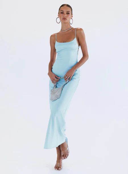 Midi Prom Dress, Princess Polly Dress, Prom Dress Inspo, Stylish Maxi Dress, Vegas Dresses, Baby Blue Dresses, Long Blue Dress, Blue Dress Formal, Dress Slim