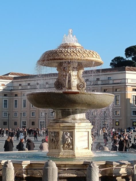 Sunny day fountain Italy rome Italy Water Fountain, Rome Fountain, Roman Fountain, Italian Statues, Sculpture Fountain, Honey Art, Water Sculpture, Italy Rome, Wild Strawberries