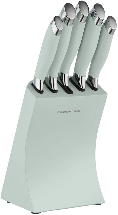 Sage Green Amazon, Stainless Steel Knife Set, Morphy Richards, Knife Block Set, Future Apartment, Knife Set Kitchen, Carving Knife, Green Brands, Paring Knife