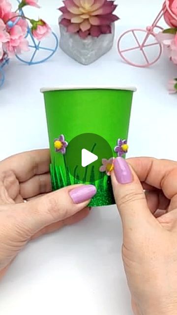 Tatiana Craft on Instagram: "Beautiful Craft Ideas with Paper cup #craft #diy #tutorial #handmade #handmadecrafts #craftseasydiy" Crafts Using Paper Cups, Art With Paper Cups, Paper Pot Diy, Paper Cup Craft Ideas, Crafts With Cups, Craft Exhibition Ideas, Paper Cup Art, Paper Cup Crafts For Kids, Paper Cup Diy