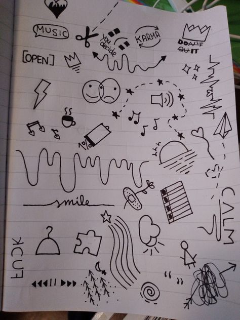 Baddie Doodles Easy, Math Doodles, Small Doodle, Creating A Bullet Journal, Hand Doodles, Easy Doodle, Cute Easy Doodles, Graffiti Doodles, Easy Doodles