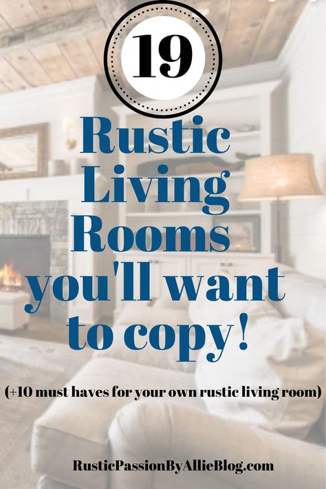 If you are looking for the perfect rustic living room decor ideas look no further. This post is full of rustic and farmhouse inspiration. Furniture, cozy cabin decor, with a fireplace and wood wall ideas. Industrial chandeliers and light fixtures. You'll get tons of living room layouts to help you decorate your dream home. #livingroom #livingroomideas #rustic #rustichomedecor #farmhouse #farmhouselivingroom Rustic Living Rooms, Cozy Cabin Decor, Rustic Farmhouse Living Room, Modern Farmhouse Living, Living Room Decor Rustic, Room Layouts, Living Wall Decor, Farmhouse Inspiration, Modern Farmhouse Living Room