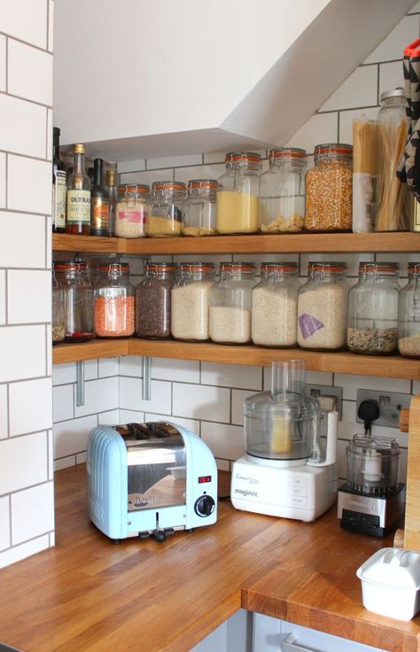 Yellow Kitchen Paint, Bright Yellow Kitchen, Kitchen 2021, Red Dining Room, Paint Peeling, Kilner Jars, Southeast London, Amazing Kitchen, London Home