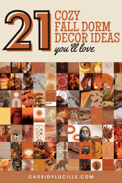 OMG! I'm loving these fall dorm decor ideas to copy this year! This list has everything and I cannot wait to deck my room out in a cozy and cute fall aesthetic! Dorm Room Ideas Plants, Halloween Dorm Decorations, Simple Dorm Decor, Diy Beauty And The Beast Costumes, Lofted Bed Dorm, Lofted Bed Dorm Room Ideas, Room Ideas University, Dorm Room Inspiration College, Fall Signage