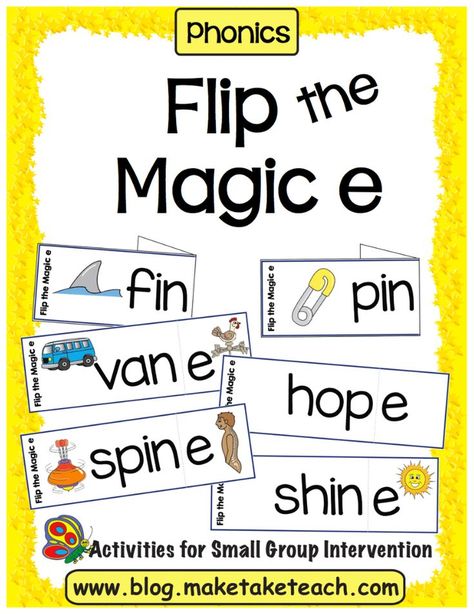 Vce Activities, Magic E Rule, Cvce Activities, Magic E Words, Syllables Activities, Word Work Stations, Phonics Cvc, Verses For Kids, Early Reading Skills