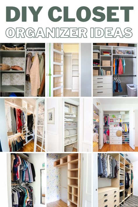 Transform your small space into a clutter-free oasis with these genius DIY closet organizer ideas! From vertical storage solutions to clever hacks for maximizing every inch of space, discover creative ways to keep your wardrobe organized and your space tidy. Say goodbye to chaos and hello to stylish, functional closets that make getting dressed a breeze! Creative Closet Storage Ideas, Tidy Wardrobe, Closet Organizer Ideas, Diy Closet Organizer, Master Closet Organization, Storage Hacks Diy, Messy Closet, Creative Closets, Closet Built Ins