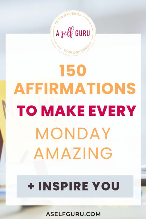 150 Monday affirmations to make every monday amazing Monday Motivation For Him, Monday Morning Affirmations, Affirmations For Students, Day Of The Week Quotes, Monday Affirmations, Positive Monday, Affirmation Meaning, Work Affirmations, Night Affirmations