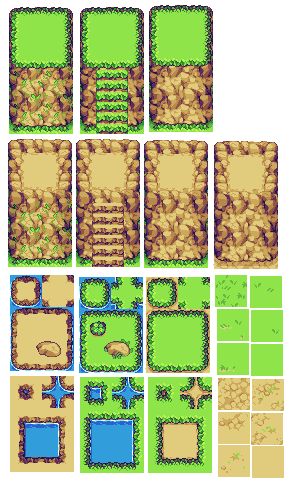 Pixel Art Grass Tileset, Pixel Art Assets, Grass Pixel Art, Tileset Pixel Art, Pixel Tileset, 2d Tileset, Pixel Art Tileset, Top Down Game, Pixel Art Landscape