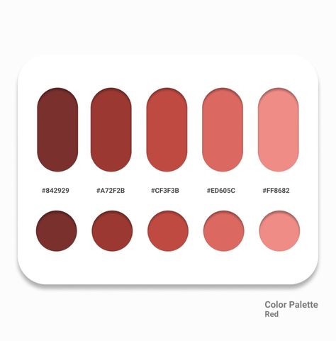 Pastel Red Hex Code, Red Pallete Color Pastel, Pastel Red Colour Palette, Red Pastel Color Palette, Red Hex Codes, Colour Names, Red Journal, Hex Color, Strawberry Color