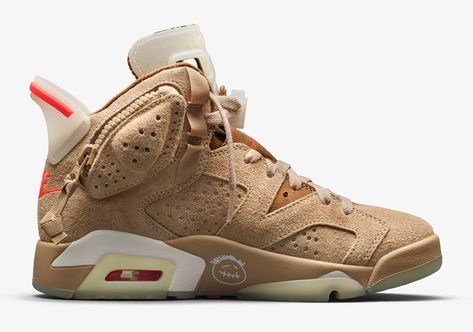 Travis Scott Air Jordan 6 British Khaki DH0690-200 | SneakerNews.com Jordan 6 British Khaki, Air Jordan 6 Travis Scott, Jordan 6 Travis Scott, Nike Travis Scott, Jordan Retro 6, Air Jordan 6 Retro, Nike Air Jordan 6, British Khaki, Jordan 6 Retro