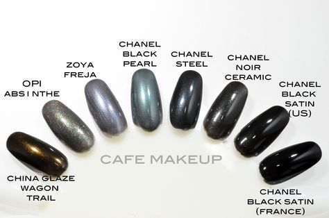 i love dark nails. Dark Pearl Nails, Pearl Black Nails, Glazed Black Nails, Black Pearlescent Nails, Black Pearl Nails, Cafe Makeup, Sheer Nail Polish, Dark Nail Polish, Sheer Nails