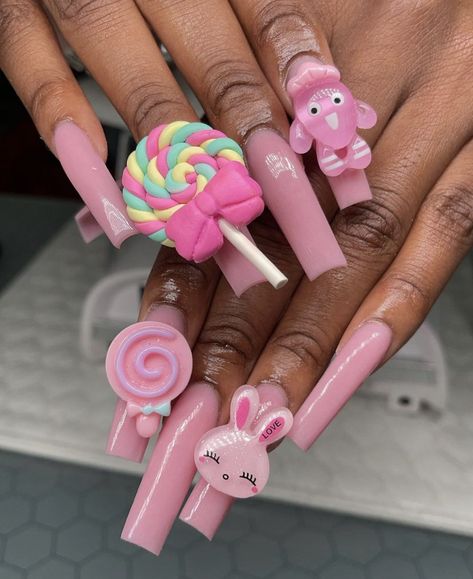 Girl Nail Designs, Nails For Black Women, Tatoo Rose, Girls Nail Designs, Nail Lab, Fun Nail Colors, Perfect Manicure, Baddie Nails, Exotic Nails