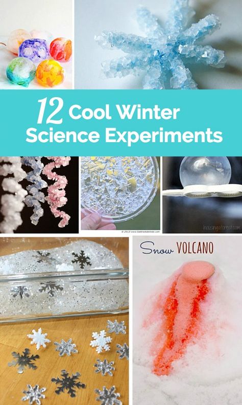 Fun winter science experiments you can make right at home. Great for winter break activities! Winter Science Experiments For Kids, Kids Experiments, Vetenskapliga Experiment, Winter Break Activities, Teen Projects, Winter Science Experiments, Science Experience, Winter Science, Science Experiments For Kids