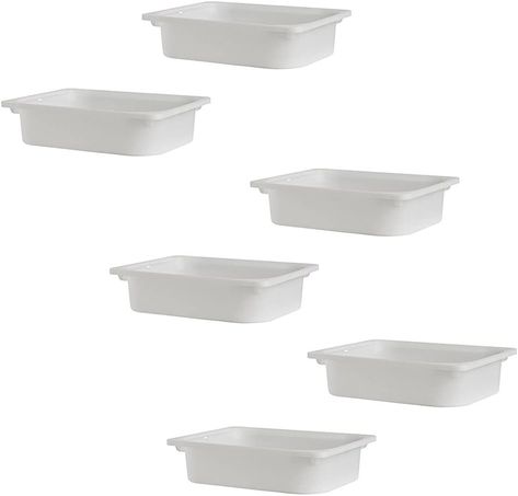 This organization system is perfect to store centers, student supplies, or STEM tools. These tubs are easy for kids to use and will keep your classroom organized! #classroom #classroomorganization #organization #classroomstorage #classroomcenters #classroomtubs #centerstubs #ikeaclassroom #teacher #organizaedteacher #organizedclassroom Trofast Storage, Ikea Trofast Storage, White Storage Box, Kids Play Table, Ikea Trofast, Ikea Desk, Storage Tubs, Collapsible Storage Bins, Classroom Storage