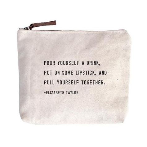 We Need More Makeup So We Can Buy All 11 of These Cosmetic Cases Sugarboo Designs, Cute Quote, Bag Quotes, Imperfection Is Beauty, I Believe In Pink, Unique Gift Wrapping, Dopp Kit, Roald Dahl, Zipped Bag