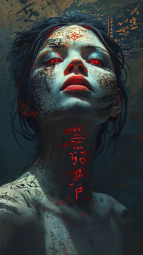 Image Moto, Abstract Face Art, Dark Artwork, Animation Art Character Design, Dark Tattoo, Beautiful Dark Art, Digital Art Girl, 인물 사진, Dark Fantasy Art