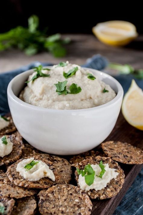 White Bean Artichoke Dip White Bean Artichoke, Midnight Picnic, Lemon Dip, Artichoke Dip Recipe, Wholesome Snacks, Healthy Dips, Picnic Ideas, Vegan Sauces, Artichoke Dip