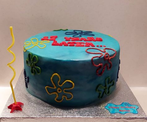 20 Years Later Spongebob Cake, Bf Anniversary, 17 Birthday Cake, Spongebob Cake, Airplane Birthday Party, Korean Cake, Beautiful Cake Designs, Funny Birthday Cakes, Bday Girl