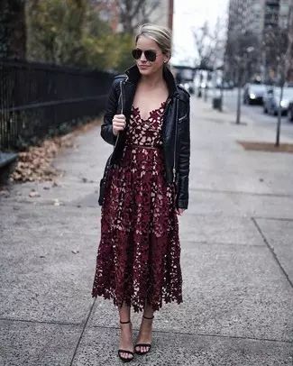 Jacket Inspiration, Rosa Diaz, Womens Fashions, Fierce Fashion, Minimalist Vibe, Lace Burgundy Dress, Formal Fashion, Cami Midi Dress, Outfits Dresses