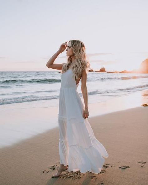 Ethereal Tiered Smocked Maxi Dress $54 Beach Dress Photoshoot, Beach Photoshoot Ideas, Sorority Photoshoot, Beach Shots, Smocked Maxi Dress, Photoshoot Pose, Portrait Model, Pose Fotografi, Summer Photoshoot