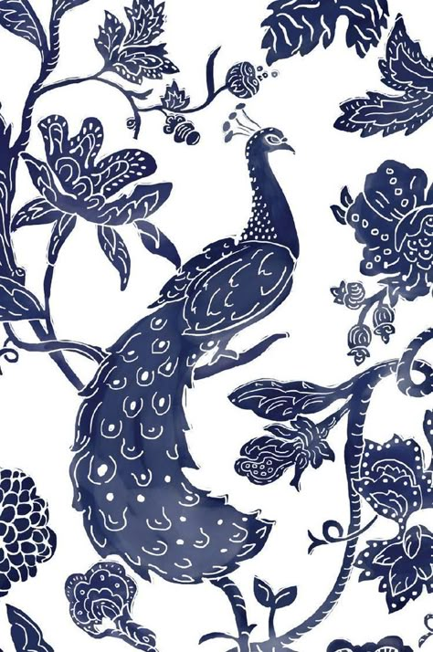 Nirmana Batik, Chinoiserie Patterns, Indonesian Art, Batik Art, Motif Batik, Textile Prints Design, Peacock Art, Batik Design, Batik Pattern