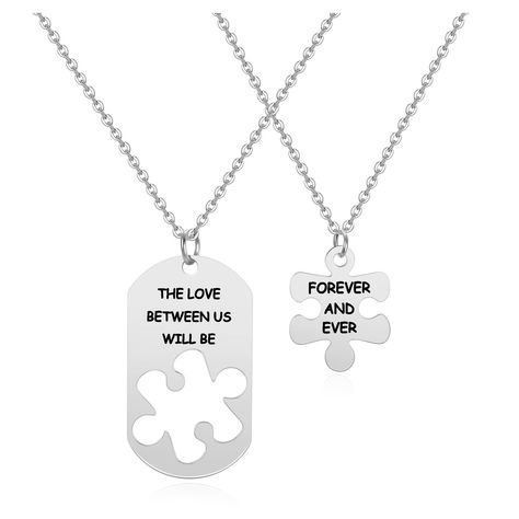 PRICES MAY VARY. ❤MATCHING PUZZLE PIECES DOG TAG NECKLACE: Special puzzle pieces design, that means each other is the necessary part of the lover. These couple necklaces with the words "THE LOVE BETWEEN US WILL BE FOREVER AND EVER"on the front side, showing your love to the person you loved. ❤MATERIAL: Made of high quality stainless steel,which is anti-rust,anti-corrosion.High polished surface,smooth touch and shiny appearance. ❤SIZE: Dog tag pendant: 28mm*48mm(1.1"*1.89");Puzzle pendant: 21*27m Matching Necklaces For Couples, Necklace For Him, Couples Necklace, Dog Tag Pendant, Forever And Ever, Couple Necklaces, Between Us, Puzzle Piece, Puzzle Design