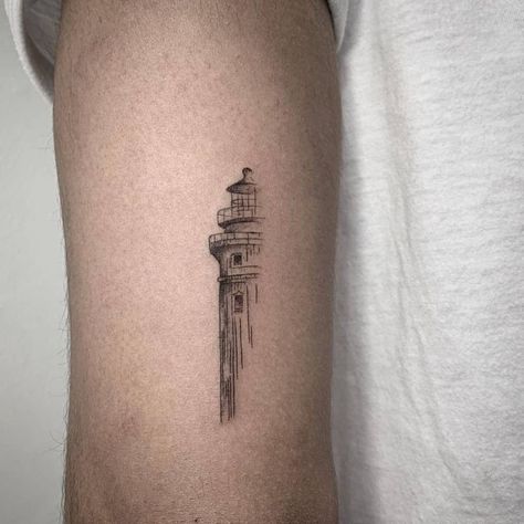 Lighthouse Tattoo Meaning, Lighthouse Tattoos, First Tattoo Ideas, Lighthouse Tattoo, Tattoo Meanings, Yin Yang Tattoos, Lighthouse Keeper, The Sweetest Thing, Architecture Tattoo