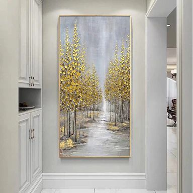 Handmade Oil Painting Canvas Wall Art Decoration Abstract Plant Floral Painting Colored Flowers for Home Decor Rolled Frameless Unstretched Painting 2023 - € 71.99 Mudroom Kitchen, Entry Mudroom, Abstract Tree Painting, Office Entry, Minimal Painting, Nature Art Drawings, Painting Canvas Wall, Diy Abstract Canvas Art, Oil Painting Canvas