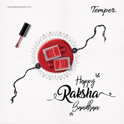 HAPPY RAKSHA BANDHAN #bellezacosmetics #temper #inspiration #love #beauty #colors #beautyproducts  #nailpolish #RakshaBandhan #SiblingLove #Temper Rakshabandhan Creative Post, Rakhi Creative Ads, Raksha Bandhan Creative Post, Rakshabandhan Creative Ads, Raksha Bandhan Drawing Ideas, Happy Rakshabandhan Creative, Raksha Bandhan Drawing, Independence Day Activities, Christmas Advertising