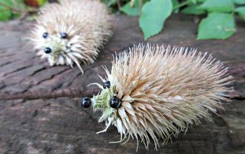 how to make an adorable teasel hedgehog Thistle Crafts, Making A Gingerbread House, Pinecone Crafts Kids, Hedgehog Craft, Make A Gingerbread House, Pine Cone Art, Acorn Crafts, Easy Fall Crafts, Farm Crafts