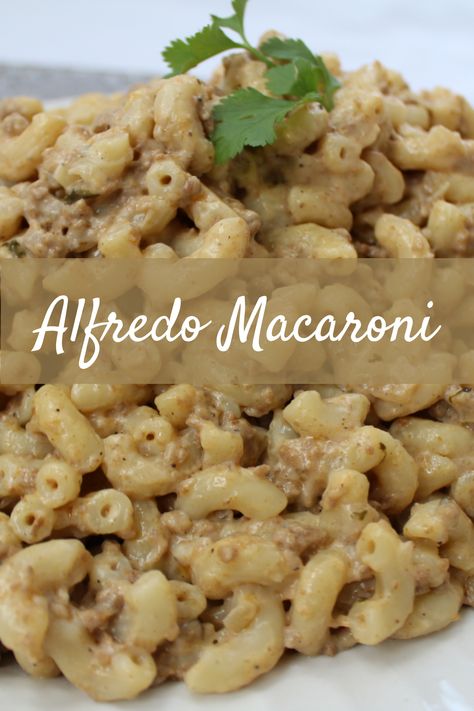 Ground Beef Alfredo Recipes, Alfredo Macaroni, Alfredo Pasta Recipes Easy, Spicy Alfredo, Elbow Macaroni Recipes, Indian Style Pasta, Noodle Recipes Homemade, Pasta Recipes Alfredo, Macaroni Recipes