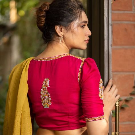 Pattu Saree Simple Blouse Designs, Brocade Blouse Designs, Blouse Designs High Neck, Latest Bridal Blouse Designs, Cotton Blouse Design, New Saree Blouse Designs, Traditional Blouse Designs, Latest Model Blouse Designs, Saree Fashion