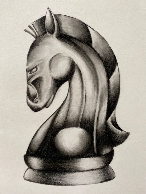 #knights #chess #charcoal #charcoaldrawing #charcoalart #sketch #sketchoftheday #art #artwork Chess Sketch, Chess Drawing, Knight Chess, Golden Hands, Dotted Drawings, Abstract Pencil Drawings, Buddha Art Drawing, Drawing Interior, Pencil Shading