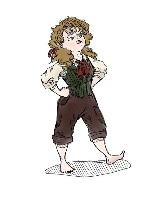 Hobbit Character Design, Hobbit Character Art, Dream Reference, Female Hobbit Art, Female Bilbo Baggins, Female Hobbit, Female Bilbo, Lord Of The Rings Female Characters, Halfling Dnd