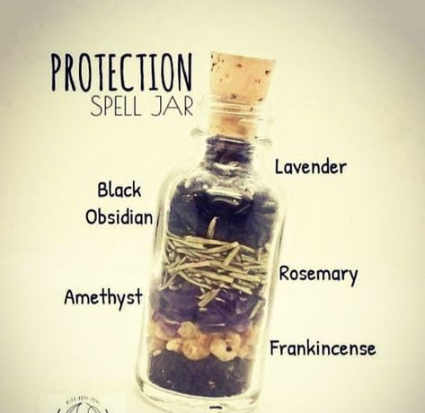 Anti Negativity Spell Jar, Strong Protection Spell Jar, Witch Bottles Recipes, Crystal Spell Jars, Easy Spell Jars Recipes, Witch Spell Jars, Bottle Spells, Protection Jar, Protection Spell Jar