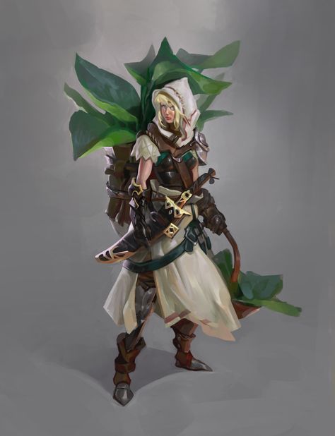 ArtStation - Azumi, Kev Chan Botanist Character, Botanist Character Design, Farm Costumes, Fantasy Quest, Lps Drawings, Aesthetic Artwork, Concept Art Character, Fantasy Images, Robot Art