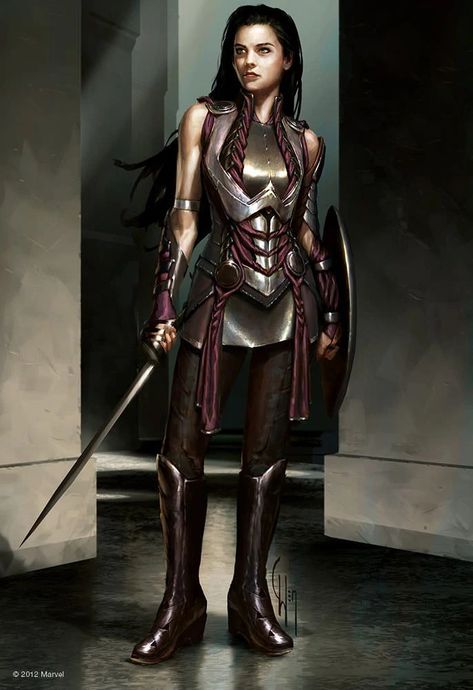 Lady Sif, Fire Magic, Pepper Potts, Female Armor, Mary Sue, Fantasy Armor, Fantasy Warrior, Arte Fantasy, Character Portraits