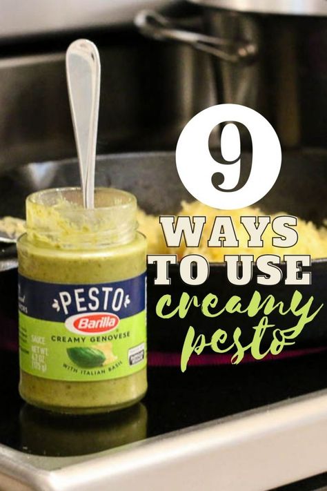 Creamy Pesto Sauce From Jar, Pesto Pasta Easy From Jar, Creamy Pesto Sauce Recipe For Pasta, Uses For Pesto Sauce, Jar Pesto Pasta Recipes, Jarred Pesto Recipes, How To Use Pesto Sauce, Canning Pesto, Recipes Using Pesto