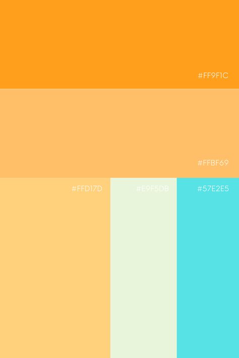 Inspired by a sunny day where there's not a single cloud in the sky #colorpalette Orange And Blue Color Palette, Blue Color Palette, Branding Inspo, Blue Colour Palette, Sunny Day, Sunny Days, The Sky, Sunnies, Color Palette