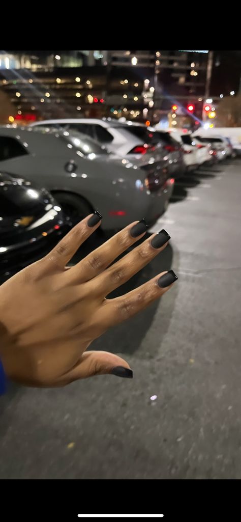 Black French Tip, Matte Black Nails, Hard Nails, Glow Nails, Fall Acrylic Nails, Short Square Acrylic Nails, Almond Acrylic Nails, Black French, Tip Nails